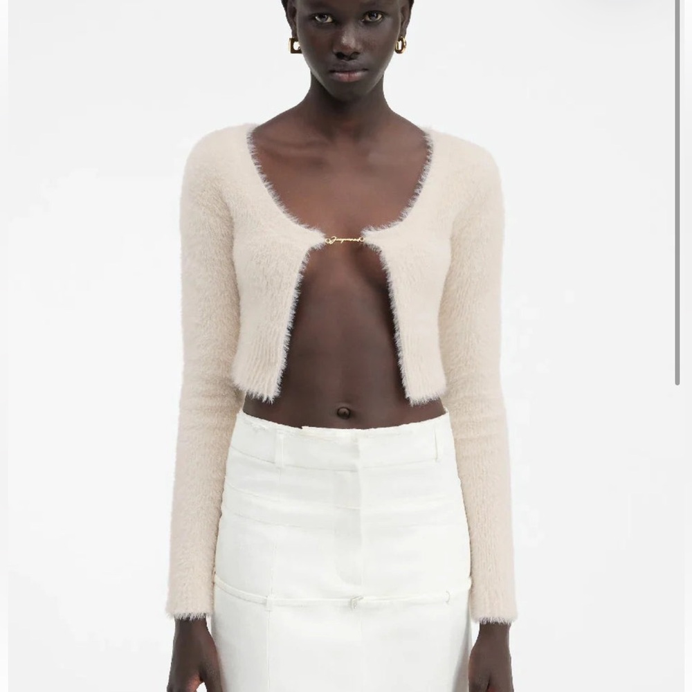 Jacquemus cream cropped cardigan Size 34